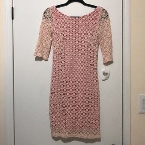 Powder pink lace dress
